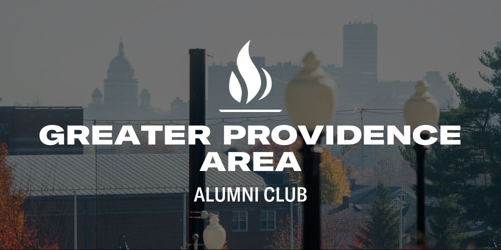 Greater Providence Area Alumni Club [Photo of Providence skyline from Providence College softball field in the background]