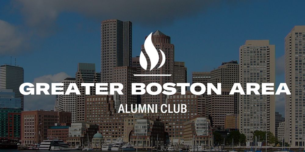 Greater Boston Area Alumni Club [photo of Boston skyline in the background]